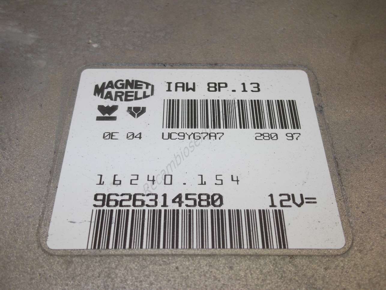 Centralita del motor MAGNETI MARELLI PEUGEOT 96 263 145 80 9626314580 IAW 8P 13 IAW8P13 - foto 2