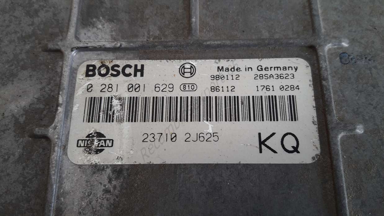 Centralita del motor Nissan Primera 237102J625 23710 2J625 KQ BOSCH 0281001629 0 281 001 629 - foto 2