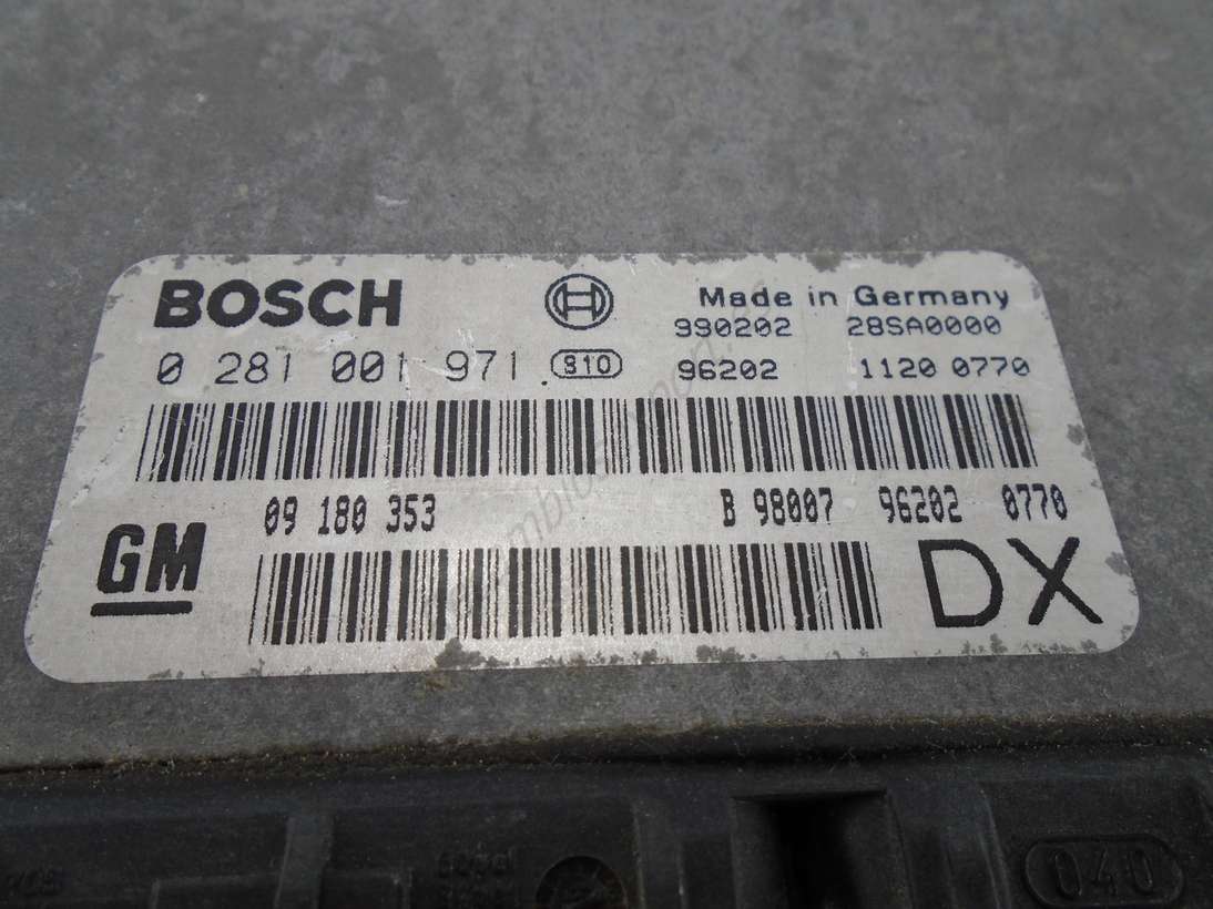 Centralita del motor OPEL ASTRA 09180353 09 180 353 BOSCH 0281001971 0 281 001 971 GM DX - foto 2
