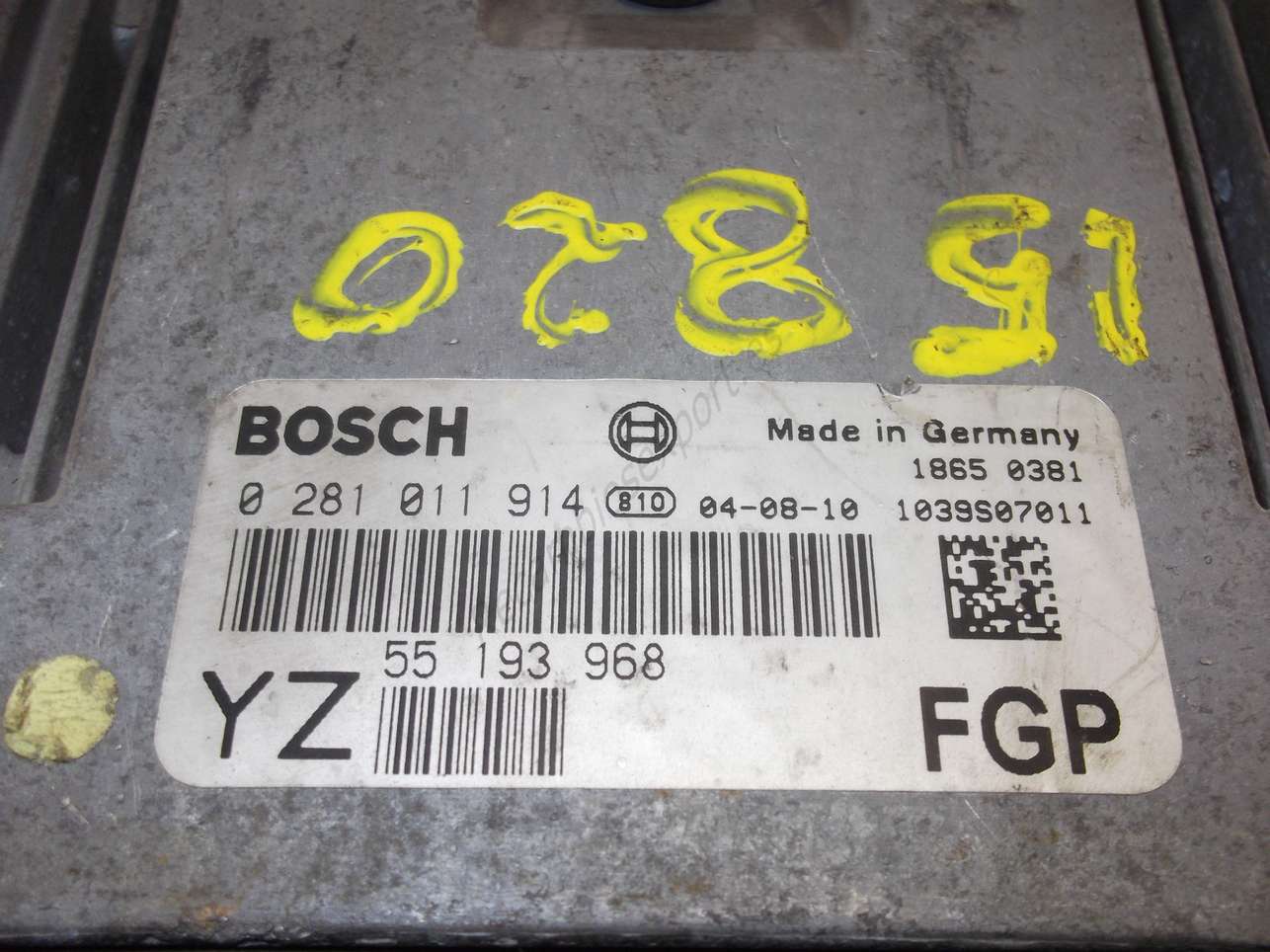 Centralita del motor Opel Vectra 55193968YZ 55 193 968 YZ 55193968 BOSCH 0281011914 0 281 011 914 - foto 2