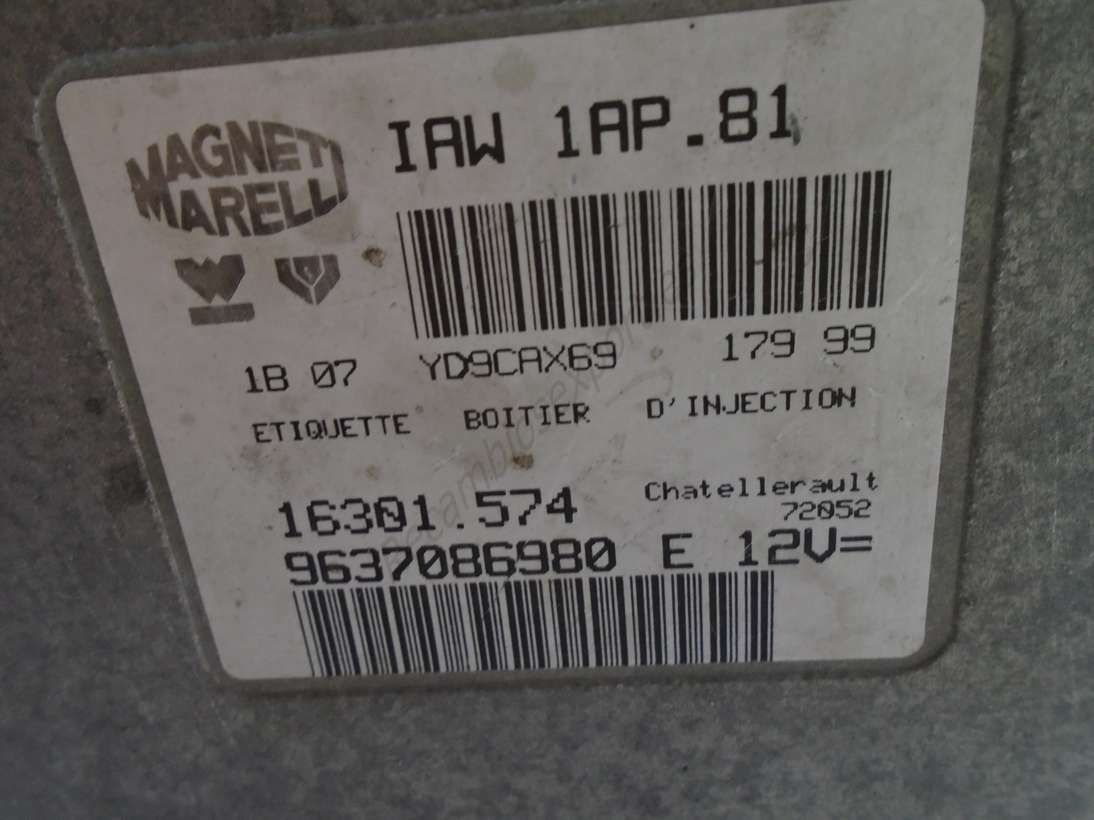 Centralita del motor Peugeot 206 106 9637086980E 9637086980 E 16301. 574 16301794 Magneti Marelli IAW1AP81 IAW 1AP. 81 - foto 2