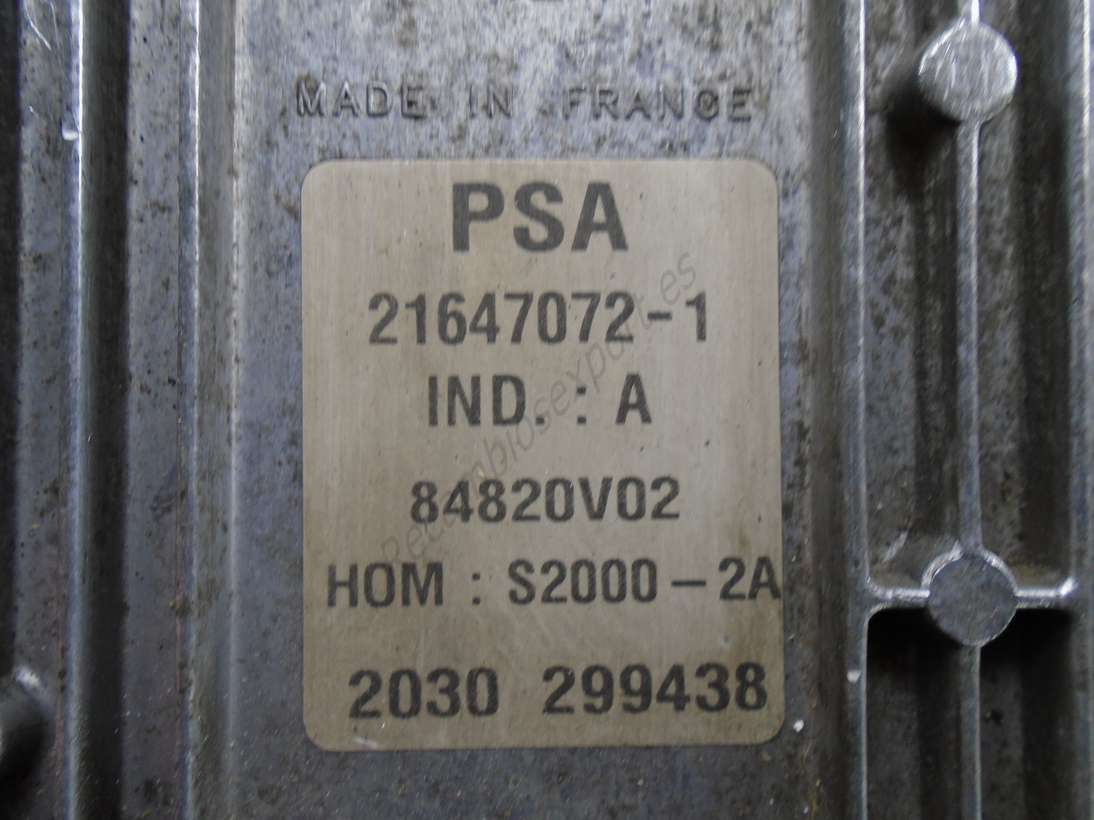Centralita del motor Peugeot 206 307 406 SAGEM PSA 216470721 21647072 1IND A 50409S05 HOM S20002A S2000 2A 9644235680 964462568000 9644625680 - foto 2