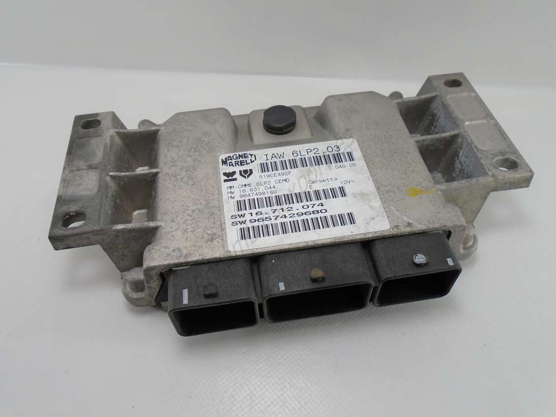 Centralita del motor Peugeot 206 iaw6lp2 03 iaw6lp203 iaw 6lp2 03 sw16712074 sw 16. 712. 074 sw 9657429680 magneti marelli hw 9647498180 - foto 1