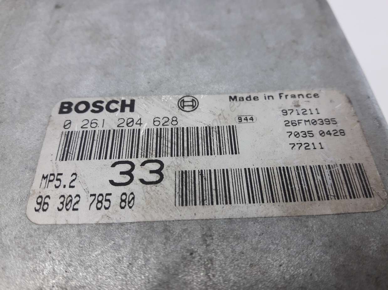 Centralita del motor Peugeot 306 9630278580 96 302 785 80 MP5233 MP5. 2 33 BOSCH 0261204628 0 261 204 628 26FM0395 - foto 2