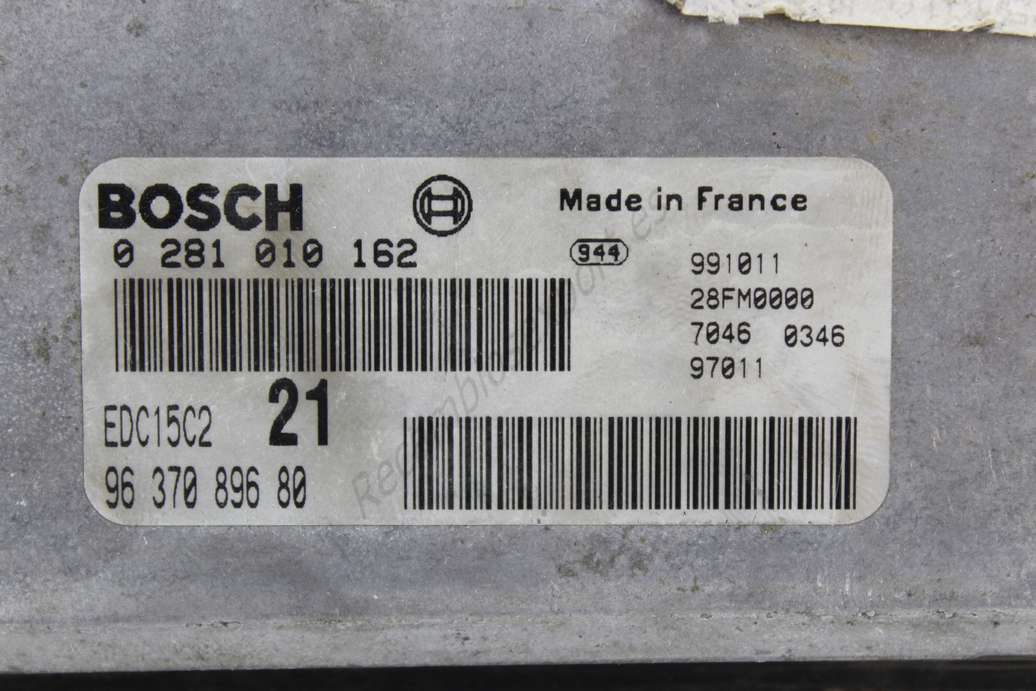 Centralita del motor Peugeot 306 Citroen Xsara 9637089680 96 370 896 80 EDC15C221 EDC15C2 21 BOSCH 0281010162 0 281 010 162 - foto 2