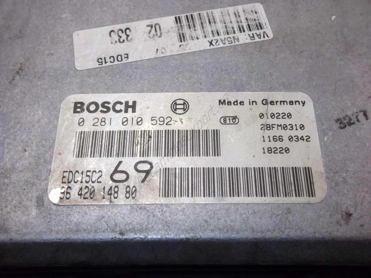 Centralita del motor Peugeot Bosch 0281010592 0 281 010 592 9642014880 96 420 148 80 EDC15C2 69 - foto 2