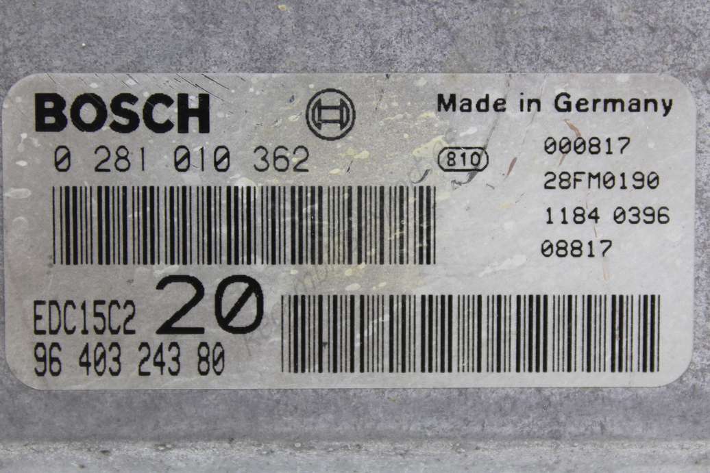 Centralita del motor Peugeot Citroen 9640324380 96 403 243 80 Bosch 0281010362 - foto 2