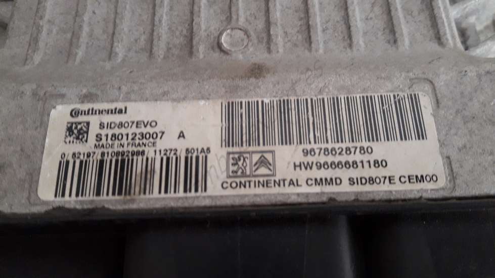 Centralita del motor Peugeot Citroen S180123007A S180123007 A 9678628780 HW9666681180 SID807EVO - foto 2