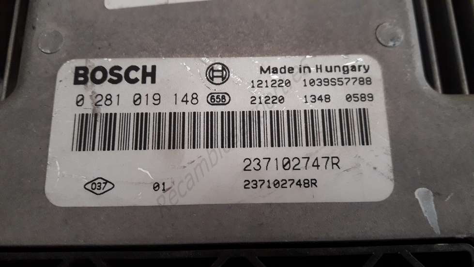 Centralita del motor Renault Clio 237102747R 237102748R BOSCH 0281019148 0 281 019 148 - foto 2