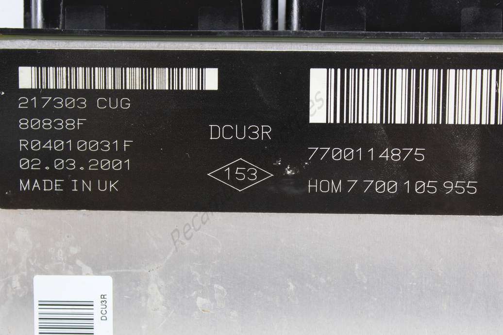 Centralita del motor Renault Clio DCU3R 7700114875 HOM7700105955 HOM 7700 105 955 R04010031F - foto 2