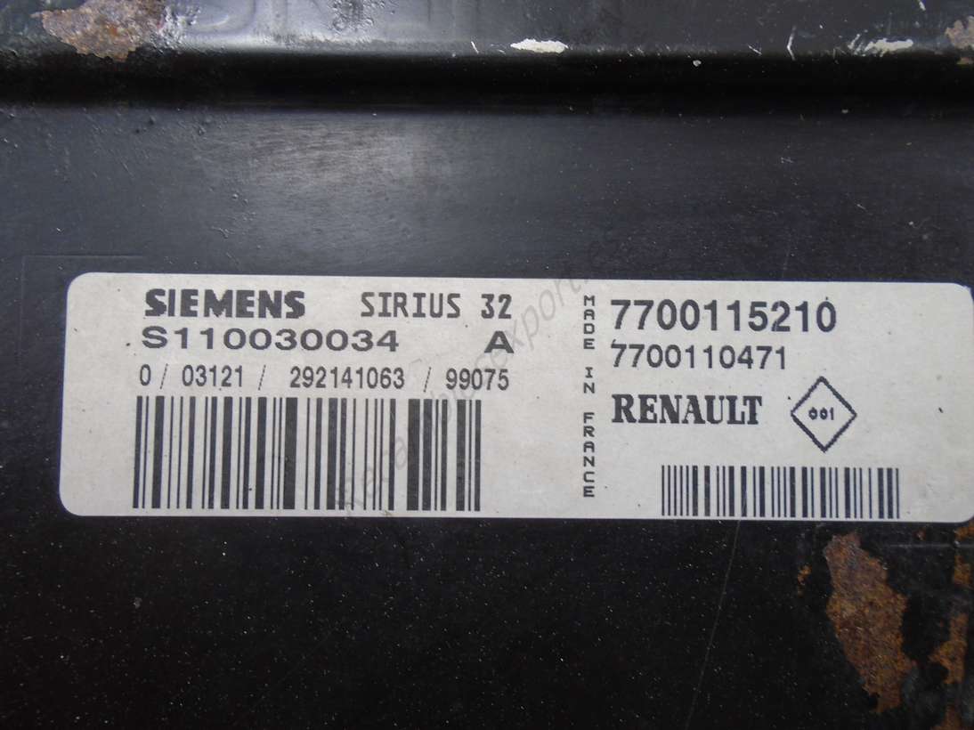 Centralita del motor Renault Clio Sirius 32 7700115210 7700110471 SIEMENS S110030034A S110030034 A - foto 2