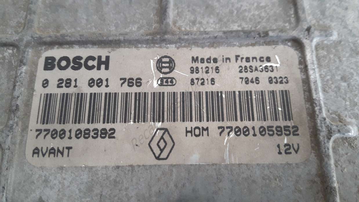 Centralita del motor Renault Laguna 0281001766 7700108382 HOM 7700105952 - foto 2