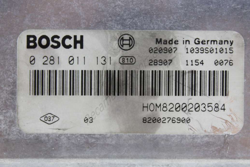 Centralita del motor Renault Laguna Megane HOM8200203584 8200276900 Bosch  0281011131 0 281 011 131 - foto 2