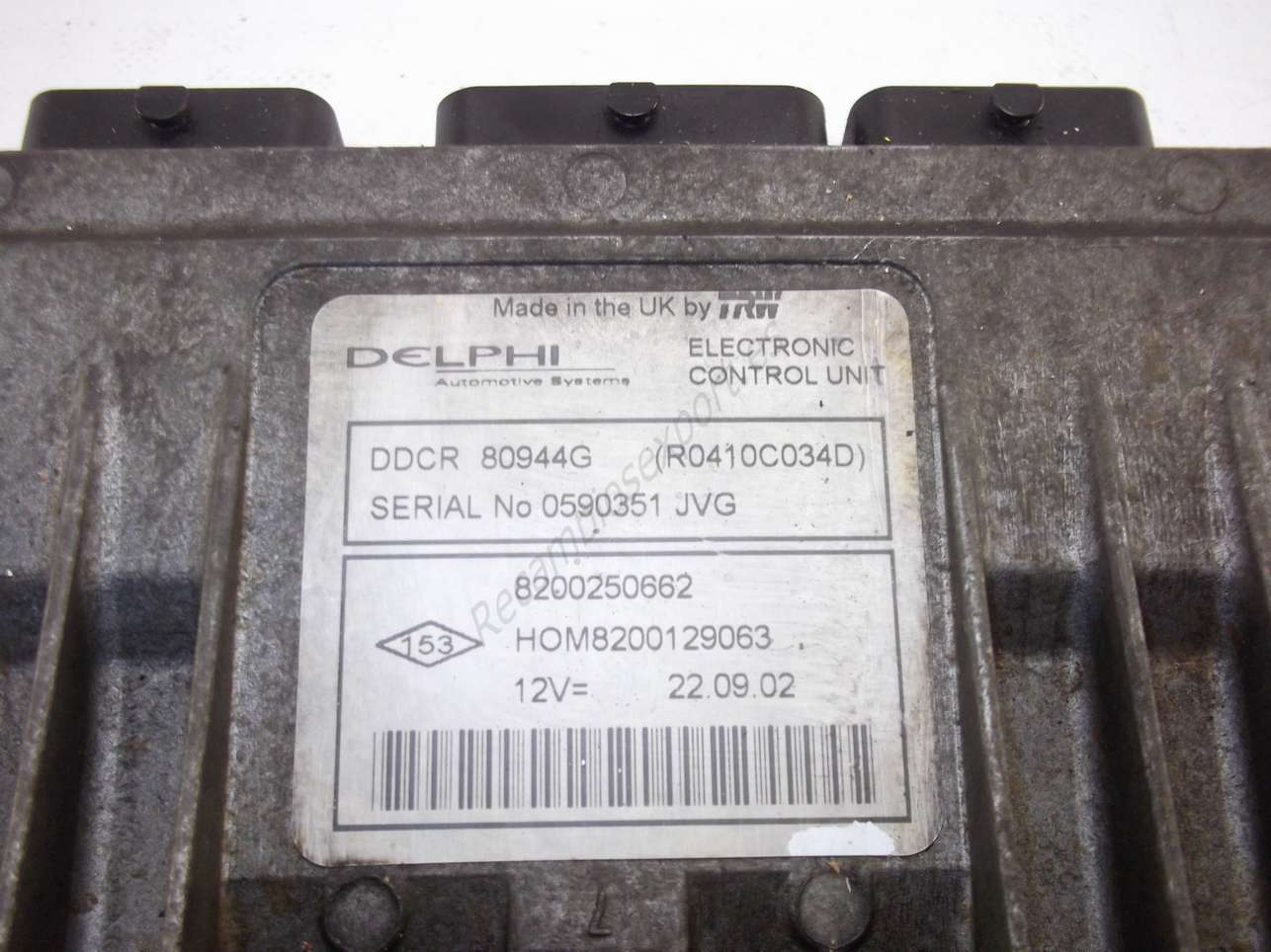 Centralita del motor Renault Megane Clio 8200250662 HOM8200129063 DELPHI R0440C034D - foto 2