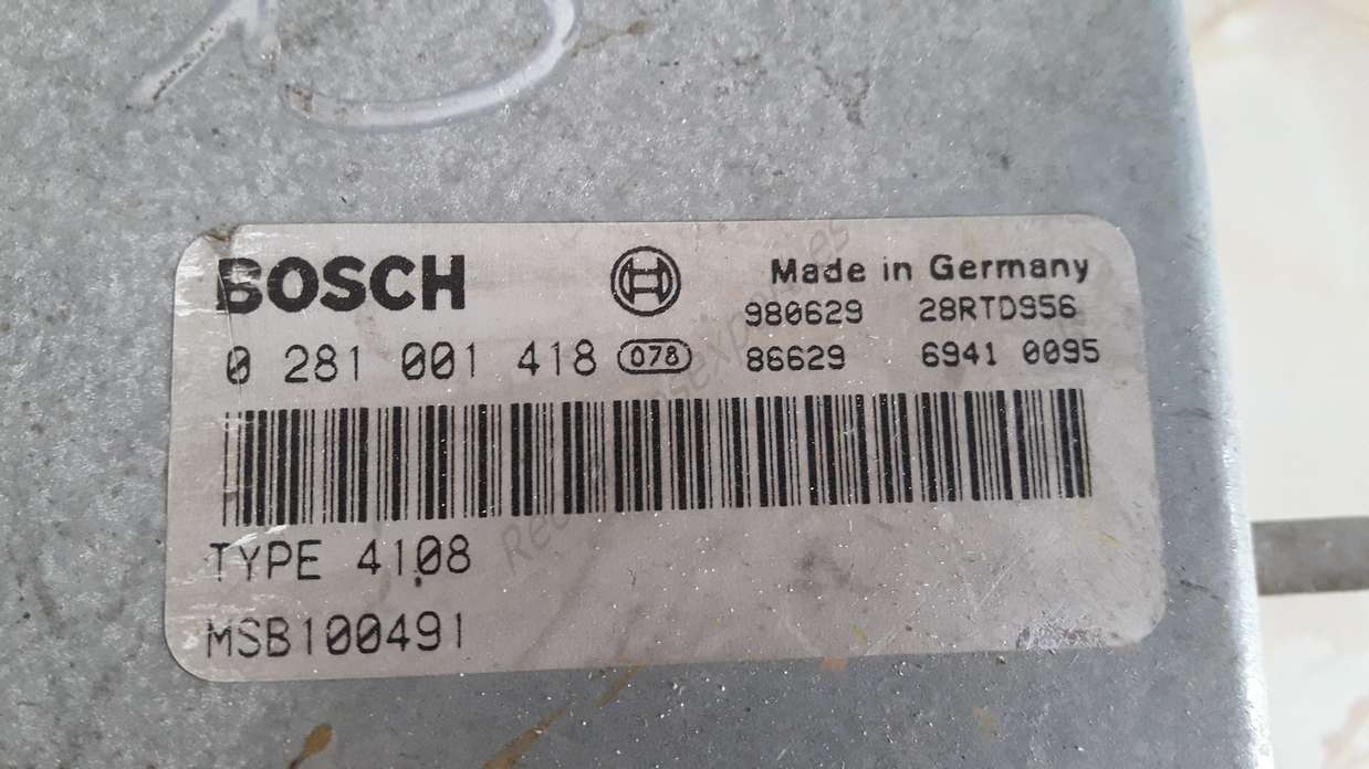 Centralita del motor Rover 200 MSB100491  TYPE 4108 BOSCH 0281001418 0 281 001 418 28RTD956 - foto 2