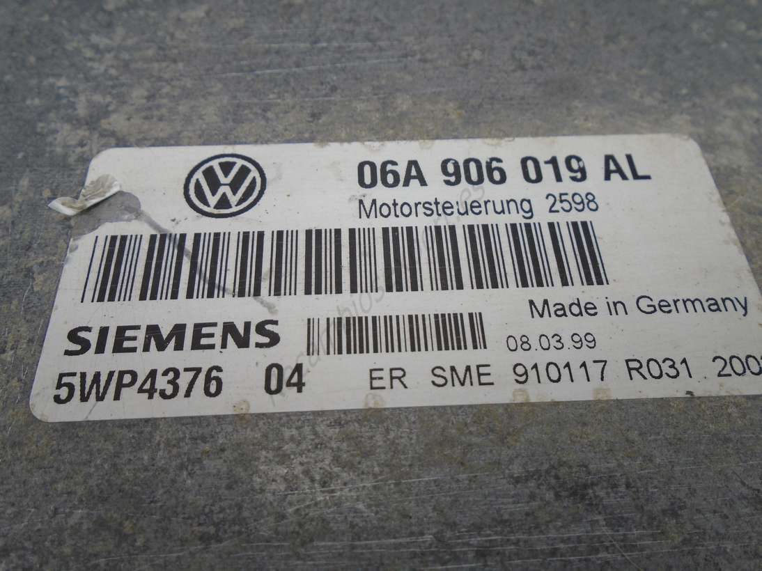 Centralita del motor SEAT TOLEDO 06A 906 019 AL 06A906019AL SIEMENS 5WP4376 04 5WP437604 - foto 2