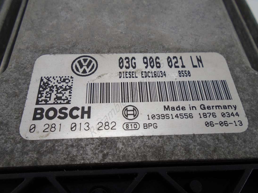 Centralita del motor Seat Altea Toledo EDC16U34 03G906021LN 03G 906 021 LN 0281013282 0 281 013 282 - foto 2