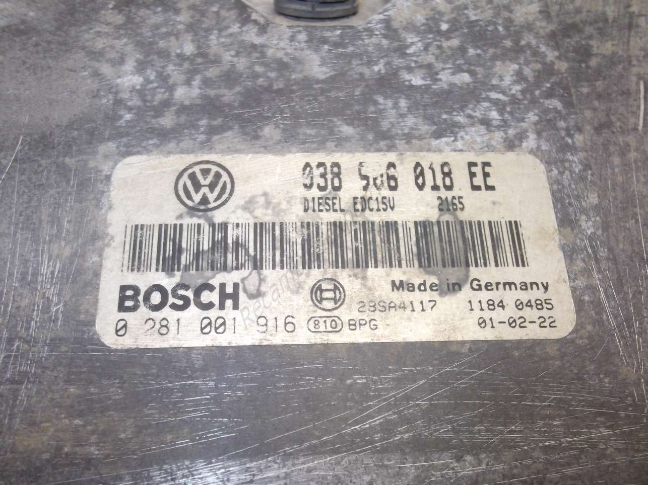 Centralita del motor Seat Ibiza DIESEL EDC15V 038906018EE 038 906 018 EE BOSCH 0281001916 0 281 001 916 - foto 2