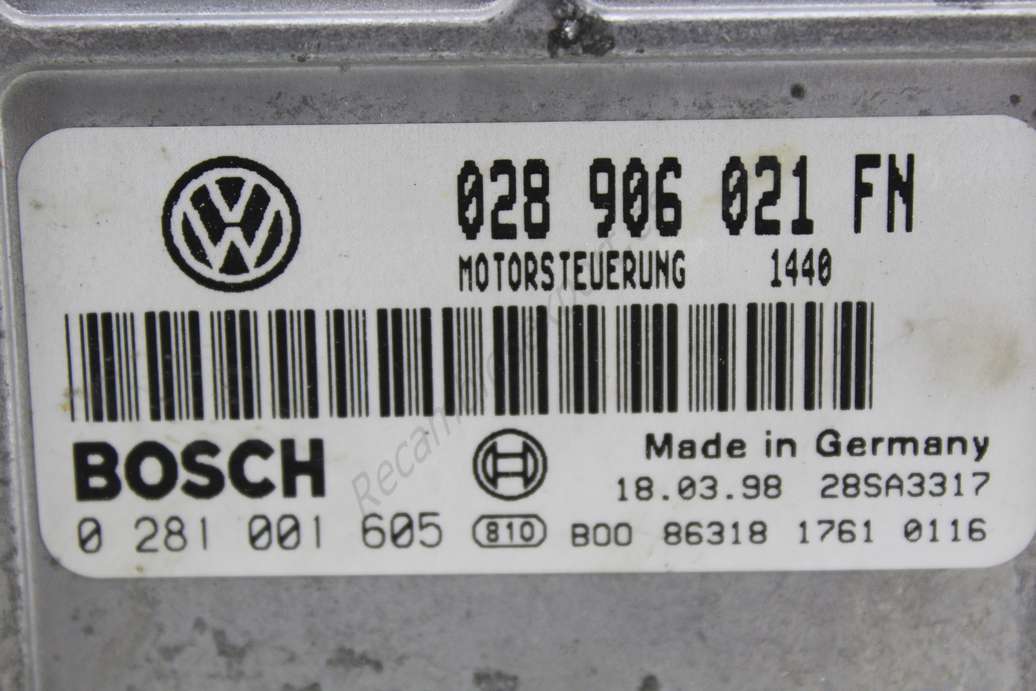 Centralita del motor Seat Toledo Ibiza Leon 0281001605 0 281 001 605 028906021FN 028 906 021 FN 28SA3317 - foto 2