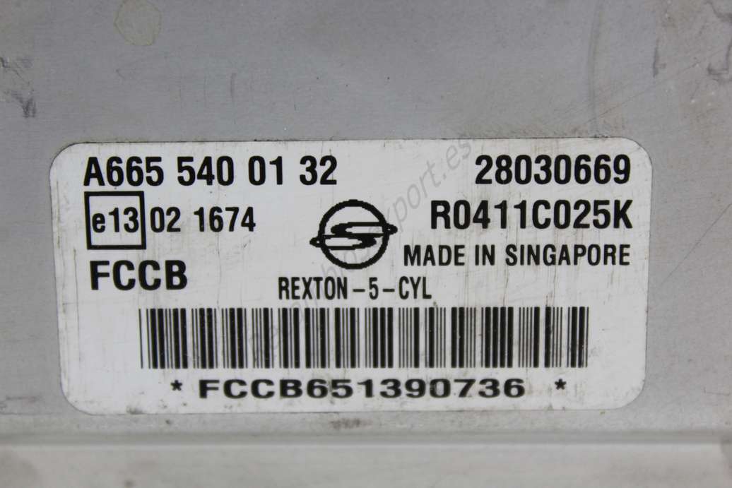 Centralita del motor Ssangyong Rexton A6655400132 A665 540 01 32 R0411C025K 28030669 FCCB - foto 2