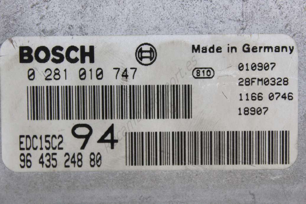 Centralita del motor Bosch 0281010747 0 281 010 747 Peugeot 307 9643524880 96 435 248 80 - foto 2