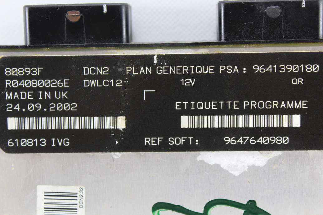 Centralita del motor UCE Peugeot Citroen 9641390180 9647640980 R04080026E - foto 2