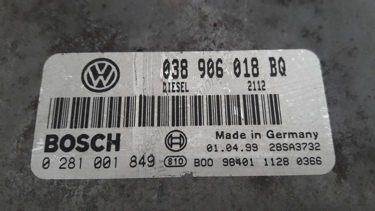 Centralita del motor VW Audi Seat Skoda 038906018BQ 038 906 018 BQ BOSCH 0281001849 - foto 2