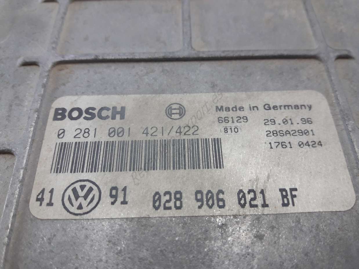 Centralita del motor VW BOSCH 0 281 001 421422 0281001421422 GRUPO VAG 028 906 021 BF 028906021BF - foto 2