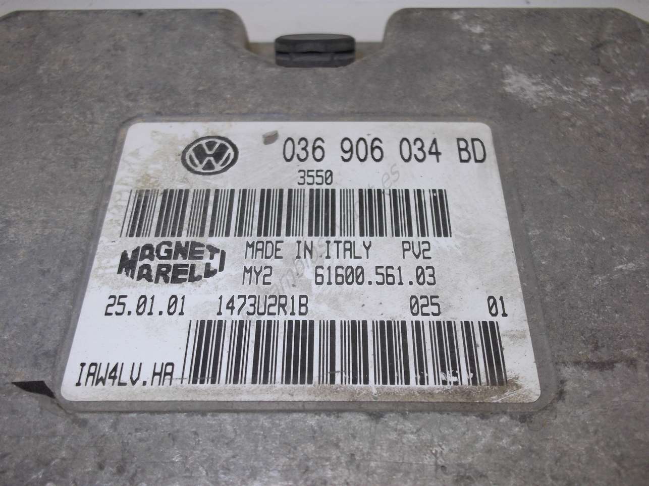 Centralita del motor VW Seat Leon Toledo IAW4LVHA IAW4LV.HA 6160056103 61600. 561. 03 MAGNETIMARELLI 036906034BD 036 906 034 BD - foto 2