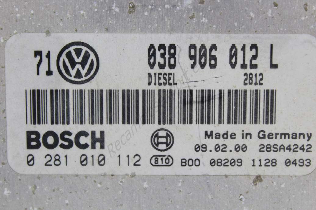 Centralita del motor VW Volkswagen Golf 038906012L 038 906 012 L Bosch 0281010112 0 281 010 112 28SA4242 - foto 2