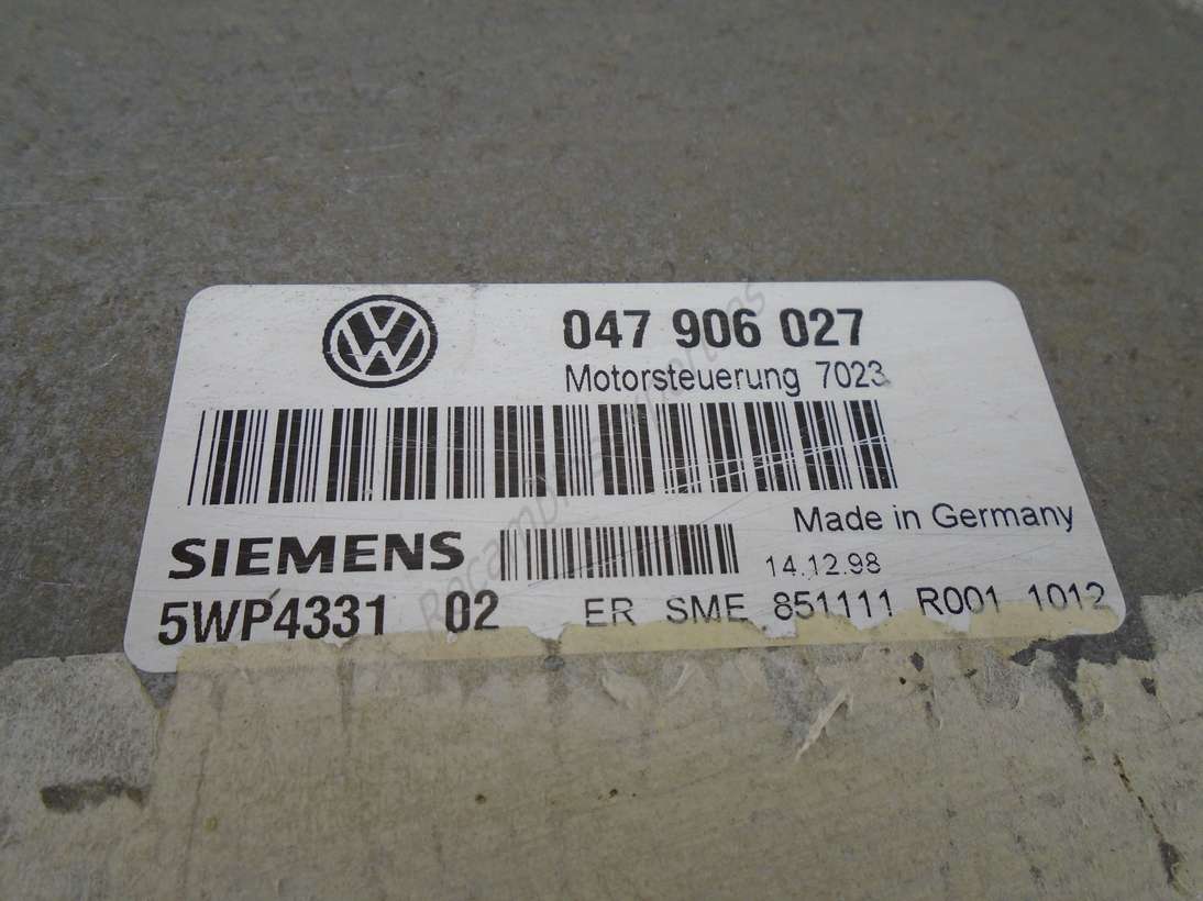 Centralita del motor VW Volkswagen Lupo Seat Arosa 047 906 027 047906027 SIEMENS 5WP4331 02 5WP433102 - foto 2