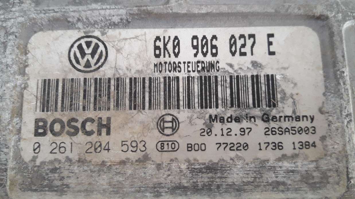 Centralita del motor VW Volkswagen Seat 6K0906027E 6K0 906 027 E 6KO906027E BOSCH 0261204593 0 261 204 593 - foto 2