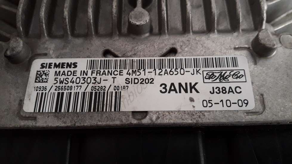 Centralita del motor Ford Focus 4M5112A650JK 4M51-12A650JK 5WS40303JT 5WS40303J-T 3ANKJ38AC 3ANK J38AC SID202 - foto 2