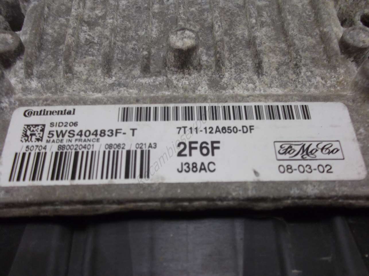 Centralita del motor ford transit sid206 7t1112a650df 7t11-12a650-df siemens vdo 5ws40483ft 5ws40483f-t - foto 2