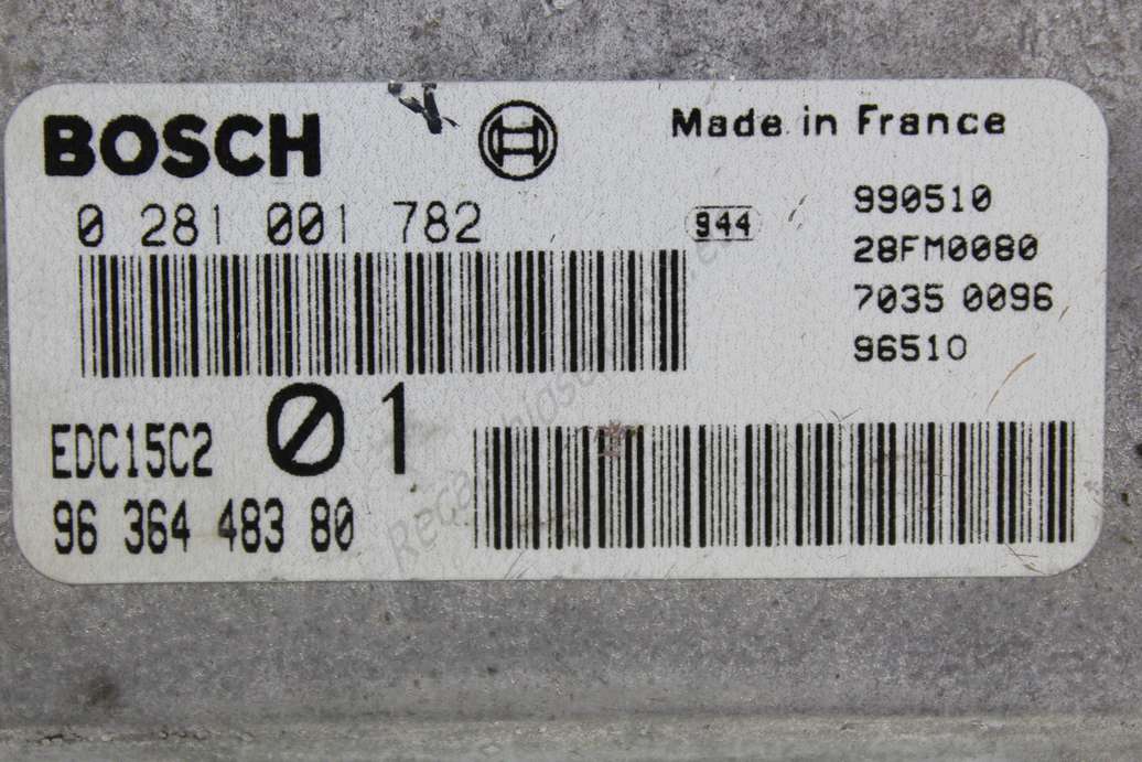 Centralita motor Citroen Xantia Peugeot 406 9636448380 96 364 483 80 Bosch 0281001782 0 281 001 782 EDC15C2 - foto 2