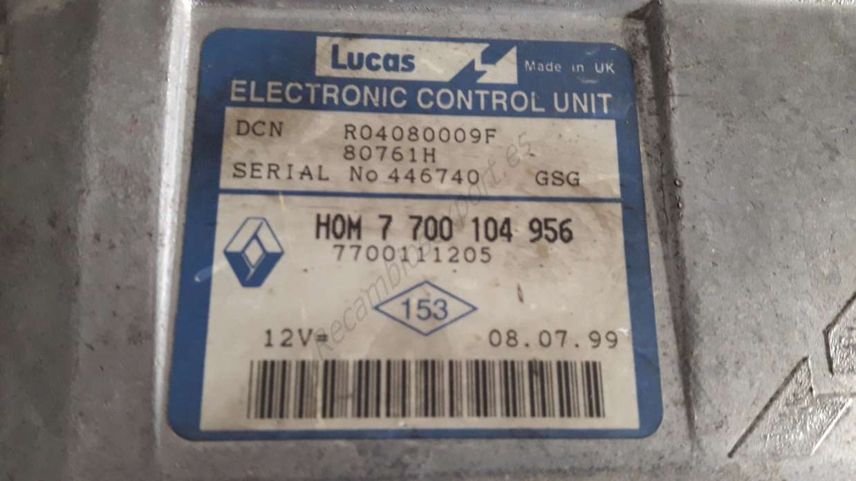 Centralita motor Renault Clio II HOM7700104956 HOM 7 700 104 956 7700111205 LUKAS R04080009F - foto 2