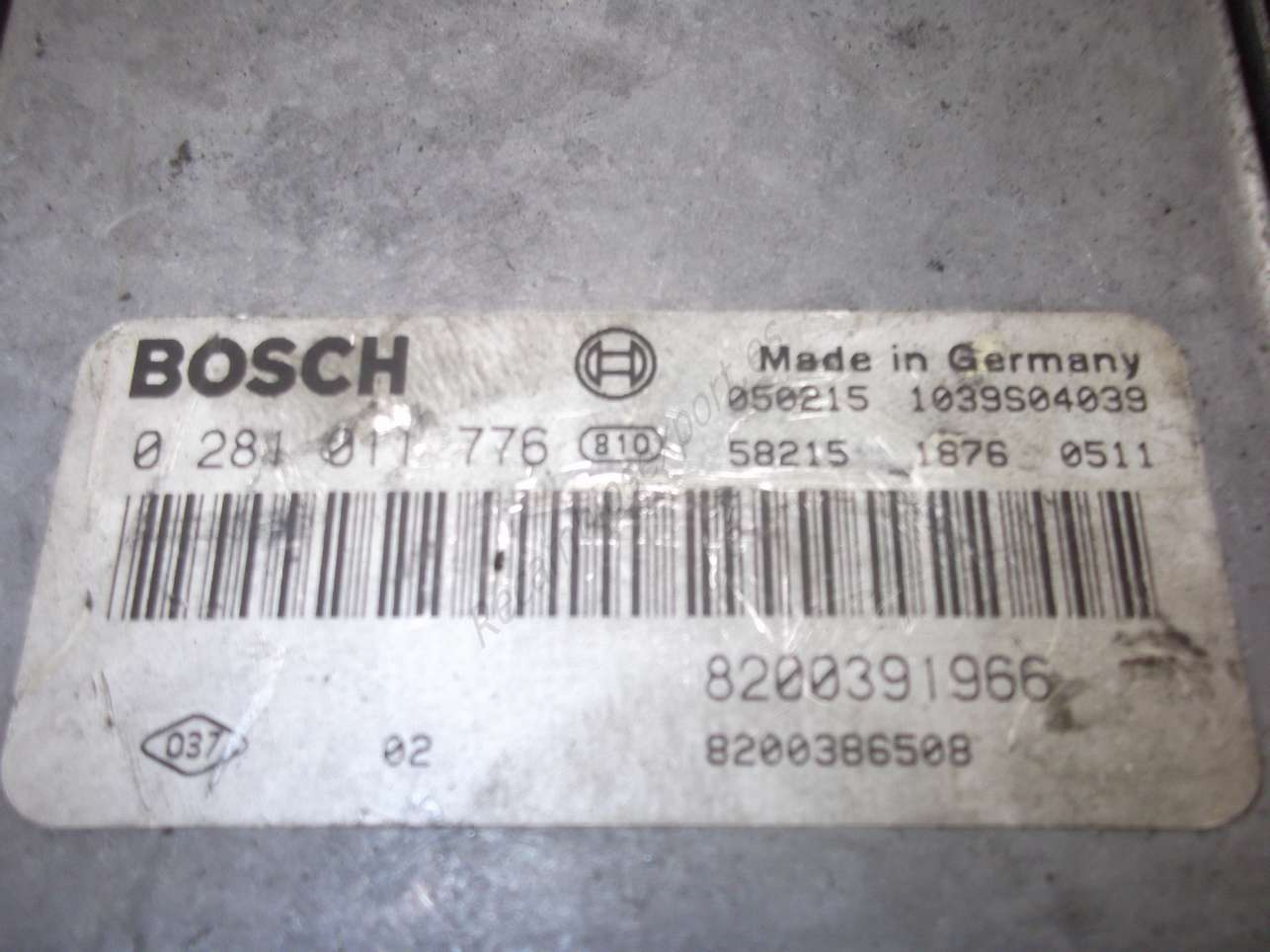 Centralita motor Renault Scenic Megane Laguna 8200391966 8200386508 BOSCH 0281011776 0 281 011 776 - foto 2