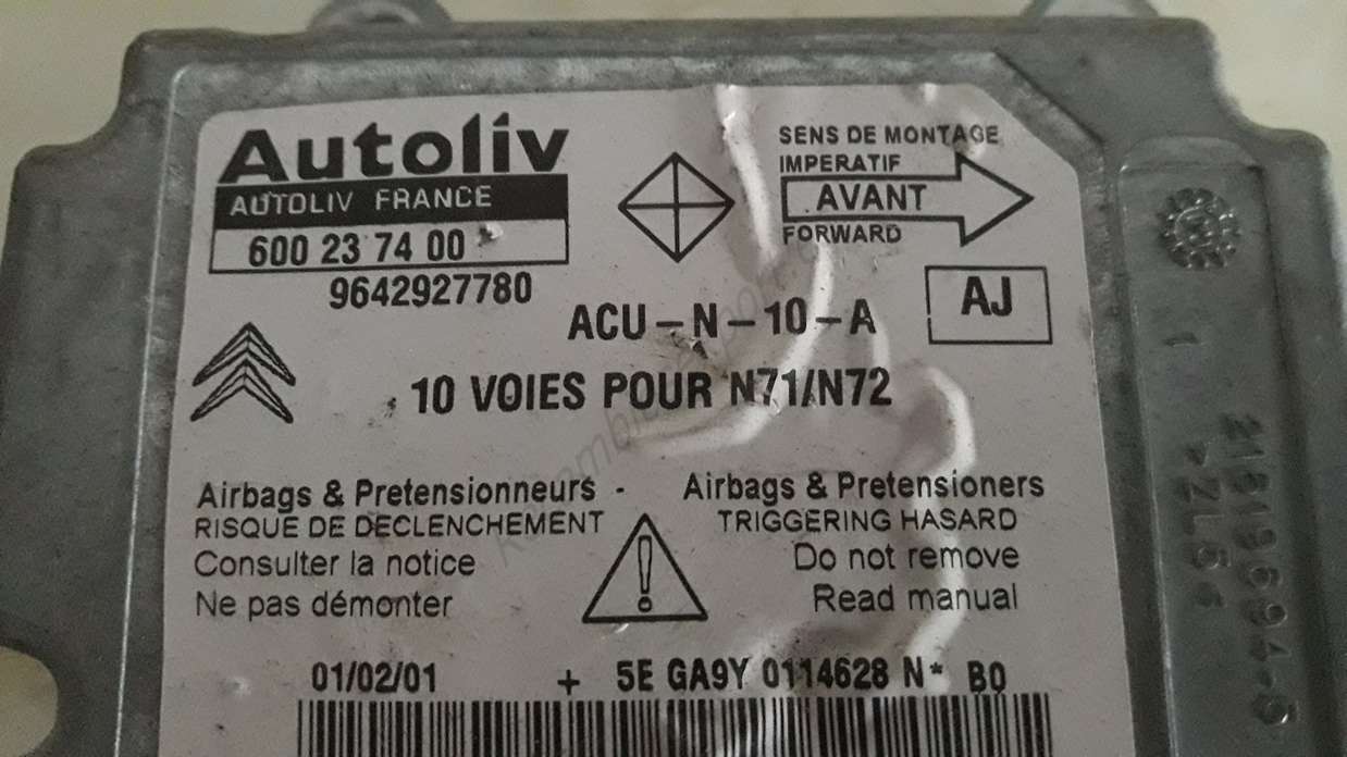 Citroen Xsara 9642927780 AJ AUTOLIV 600237400 600 23 74 00 - foto 2