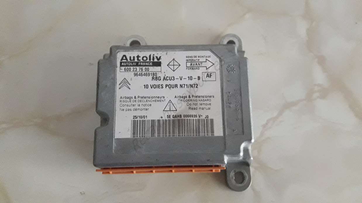 Sensor de airbag Citroen Xsara 9646469180 (AF) Autoliv 600237600 600 23 76 00 - foto 1