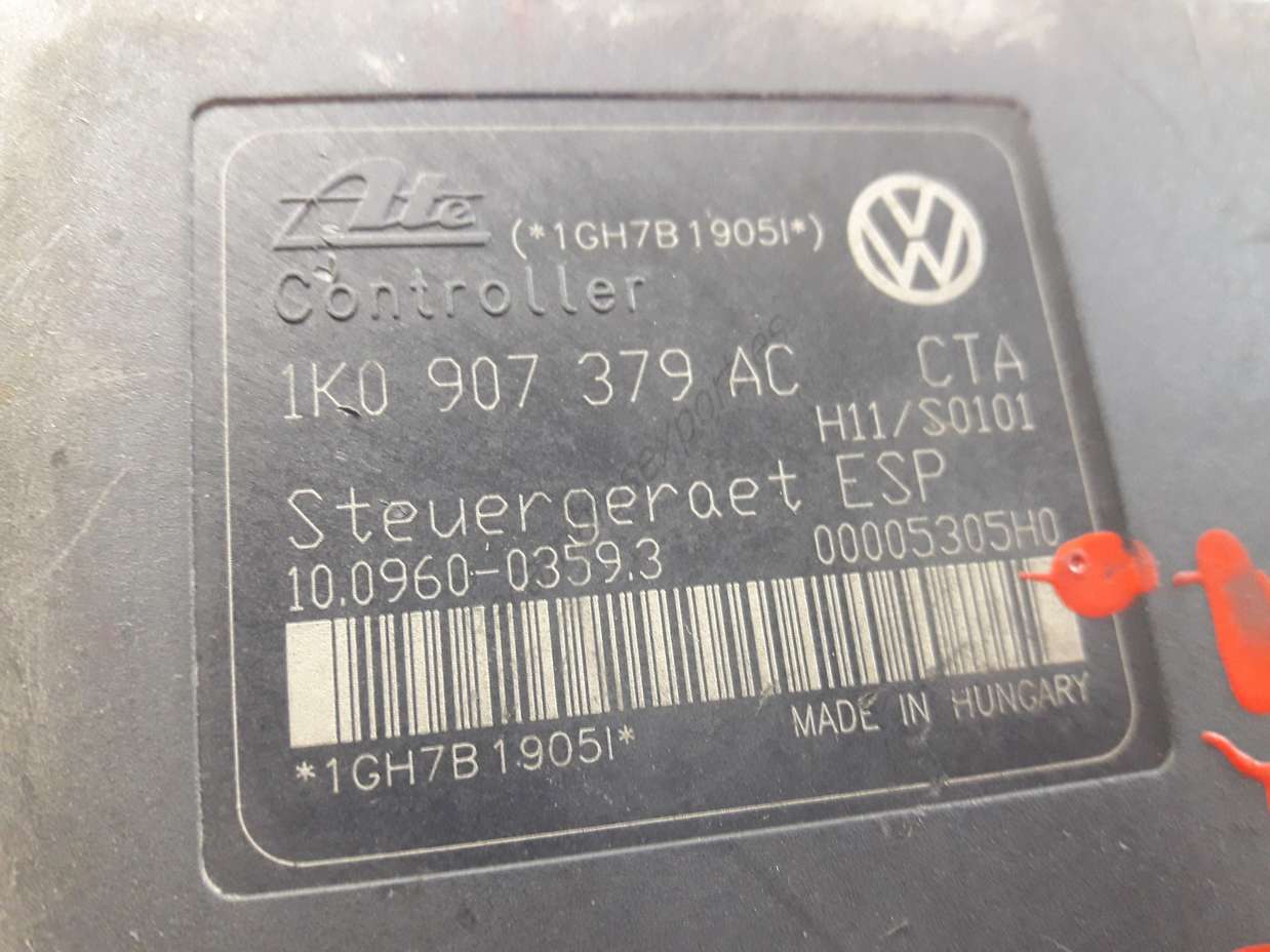 Hydraulikblock ABS VW Audi Seat Skoda 1K0614517AE 1K0 614 517 AE 1K0907379AC 1K0 907 379 AC 10020602404 10096003593 00005305H0 - foto 2