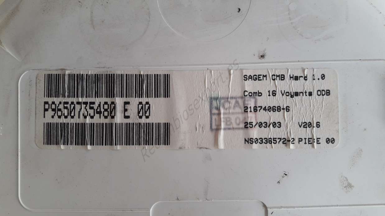Cuadro de instrumentos Citroen C3 P9650735480E00 P9650735480 E 00 P9650735480E - foto 2