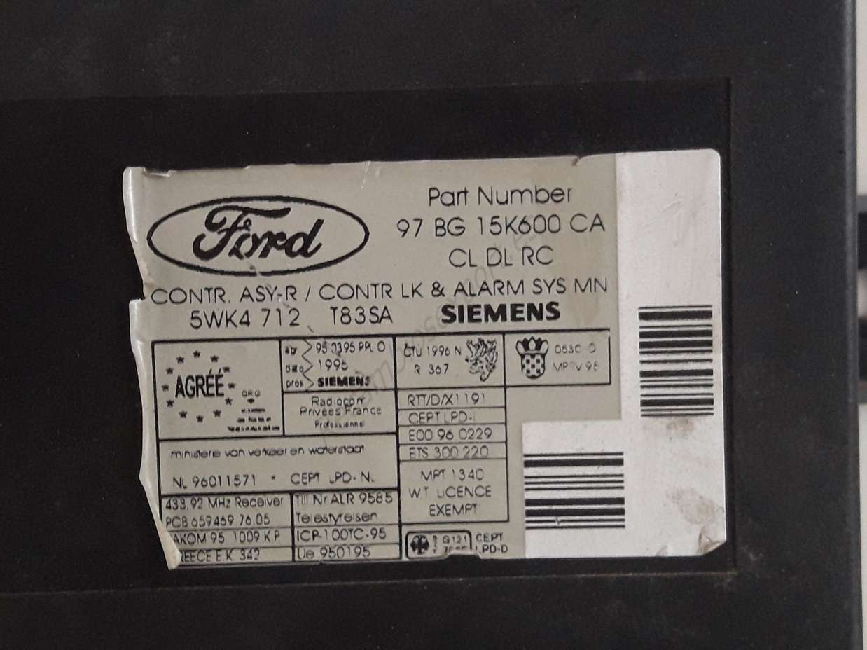 Komfortsteuergerät Ford Mondeo 97BG15K600CA 97 BG 15K600 CA SIEMENS 5WK4712 - foto 2