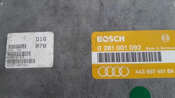 Centralita motor Audi 100 443907401BA 443 907 401 BA BOSCH 0281001092 - foto 2