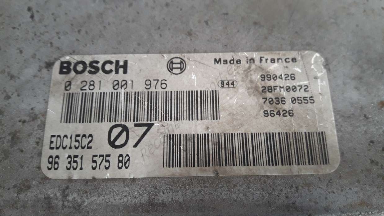 Motorsteuergerät Peugeot Citroen 9635157580 96 351 575 80 BOSCH 0281001976 - foto 2