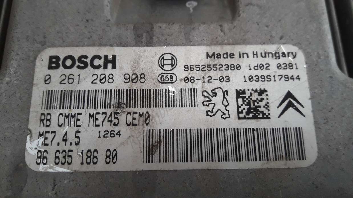 Motorsteuergerät Peugeot Citroen 9663518680 96 635 186 80 BOSCH 0261208908 - foto 2