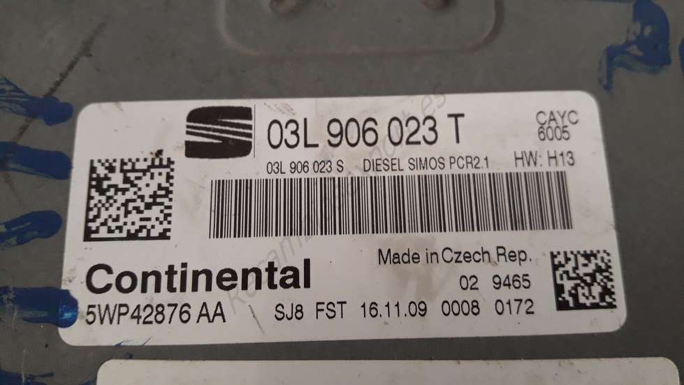 Motorsteuergerät Seat Ibiza 03L906023T 03L 906 023 T Continental 5WP42876AA - foto 2