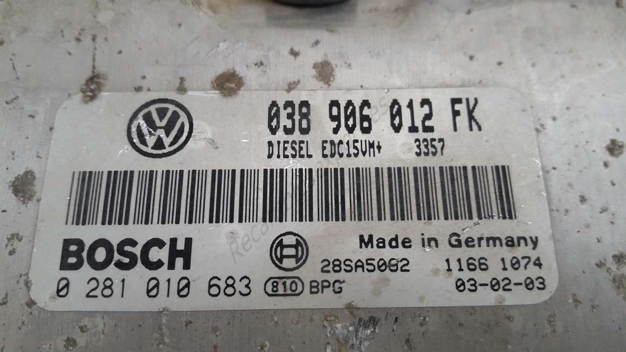 Motorsteuergerät VW Audi Seat Skoda 038906012FK 038 906 012 FK BOSCH 0281010683 - foto 2