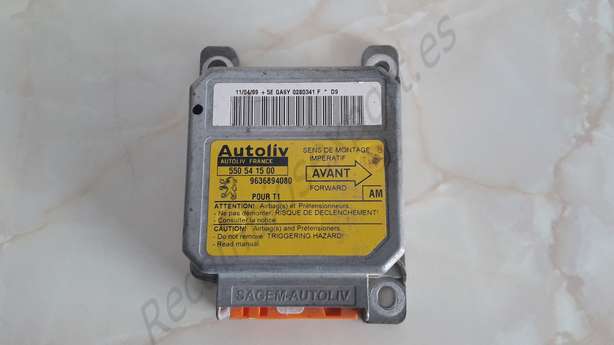 Centralita de airbag Peugeot 206 9636894080 Autoliv 550541500 AM - foto 1