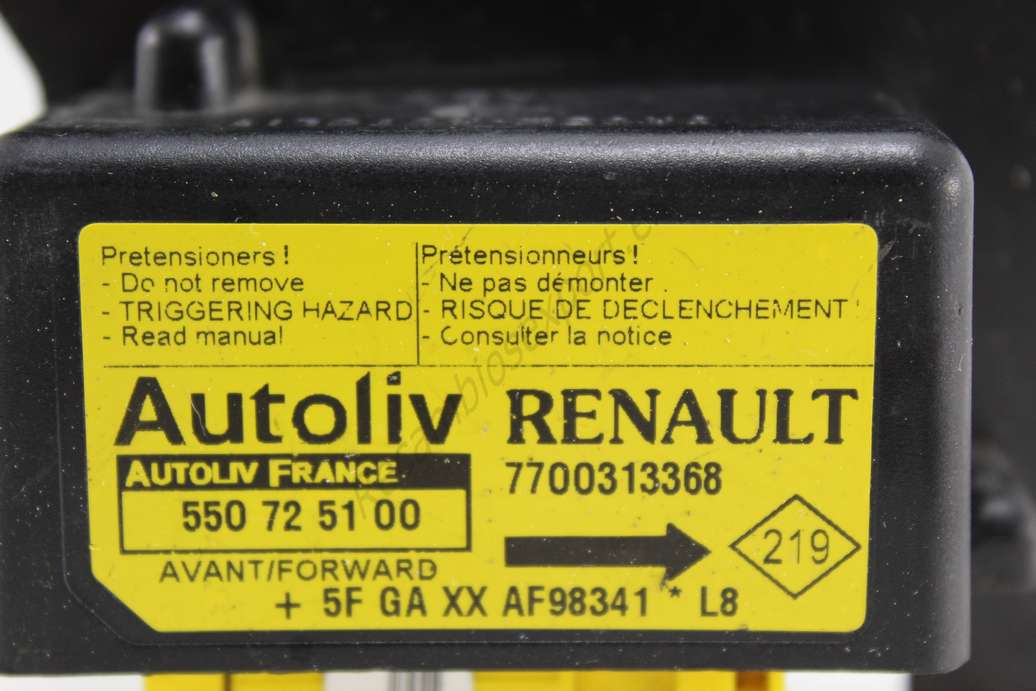 Sensor de airbag Renault Kangoo 7700313368 Autoliv 550725100 550 72 51 00 - foto 2