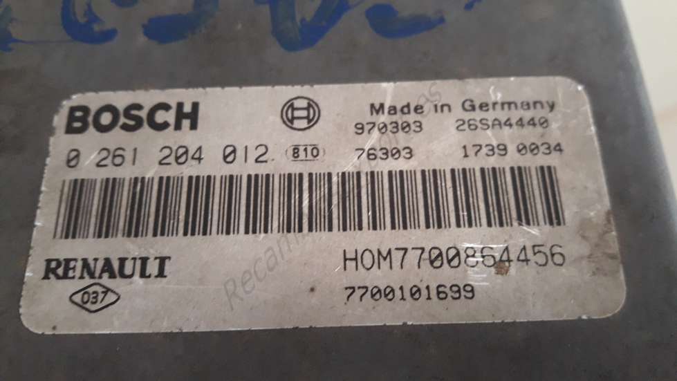 Steuergerät Renault Safrane HOM7700864456 7700101699 0261204012 0 261 204 012 - foto 2